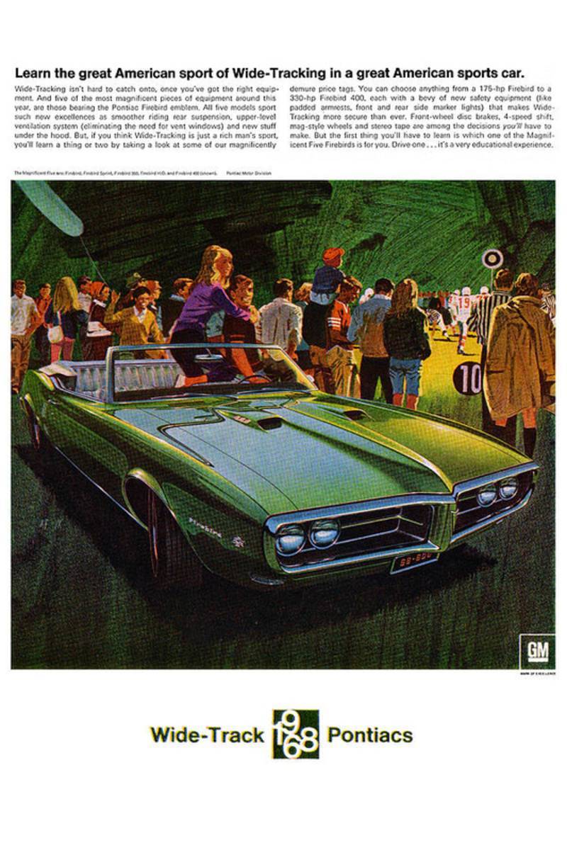 1968 Pontiac Firebird - Wide Track Pontiacs - Poster | Canvas Wall Art Print