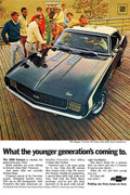 1969 Chevrolet Camaro Ss - Poster | Canvas Wall Art Print