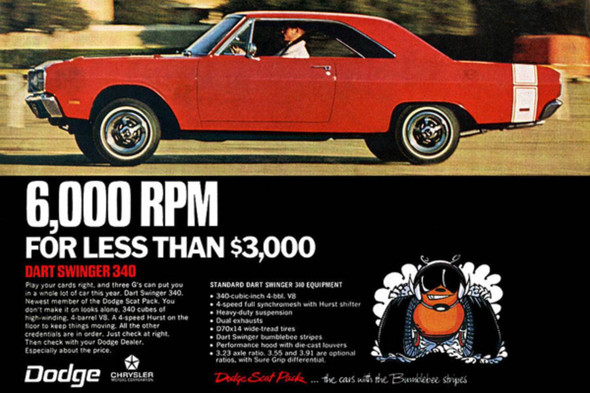 1969 Dodge Dart Swinger 340 - Poster | Canvas Wall Art Print