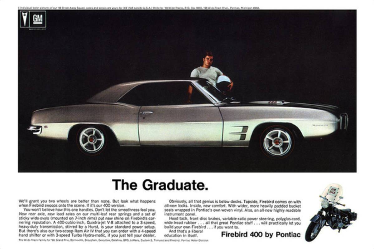 1969 Pontiac Firebird 400 - The Graduate - Poster | Canvas Wall Art Print