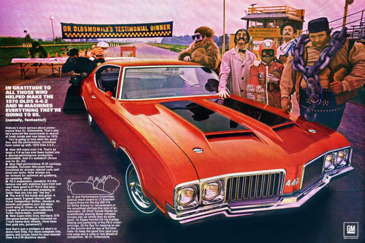 1970 Oldsmobile Cutlass 4-4-2 - Poster | Canvas Wall Art Print