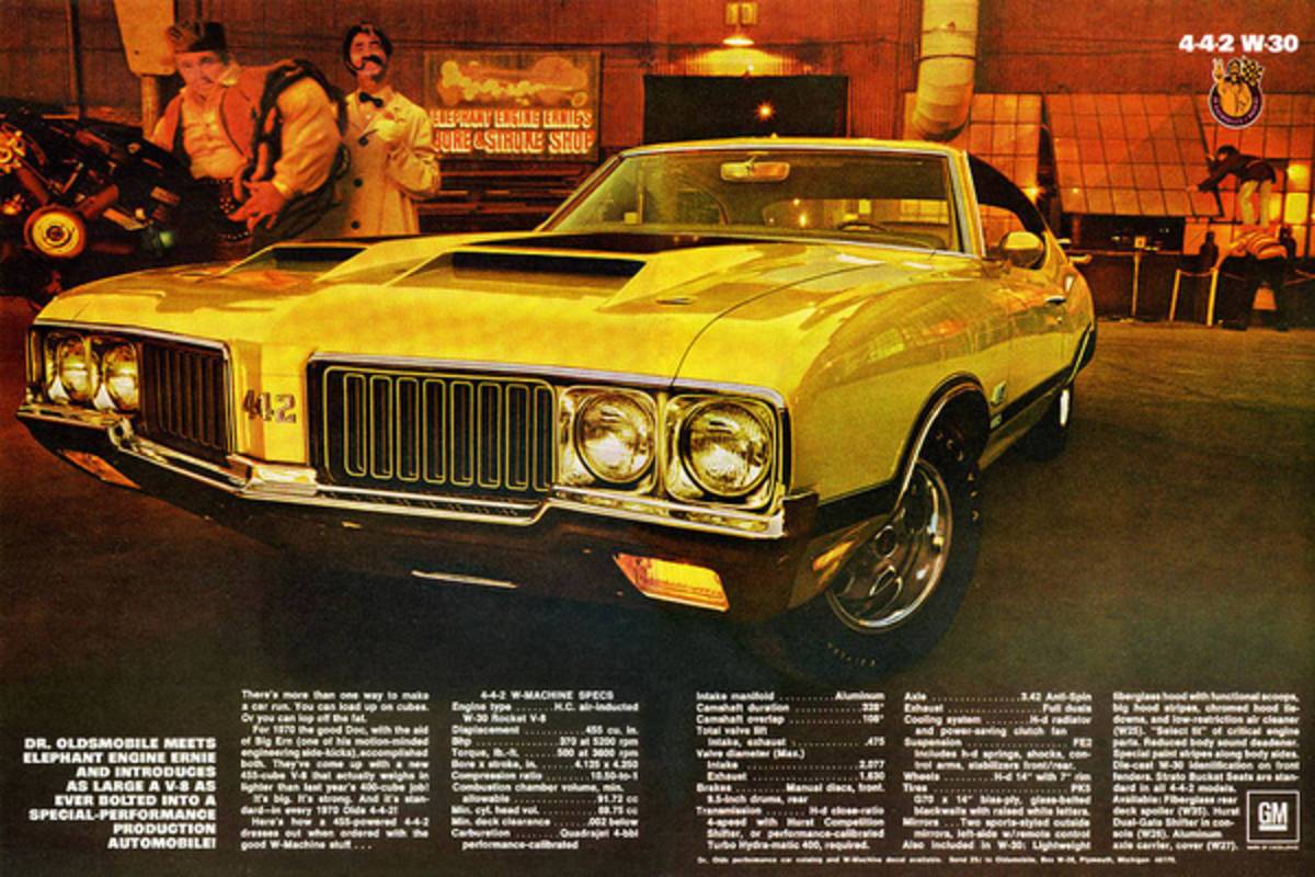 1970 Oldsmobile Cutlass 442 W-30 - Poster | Canvas Wall Art Print