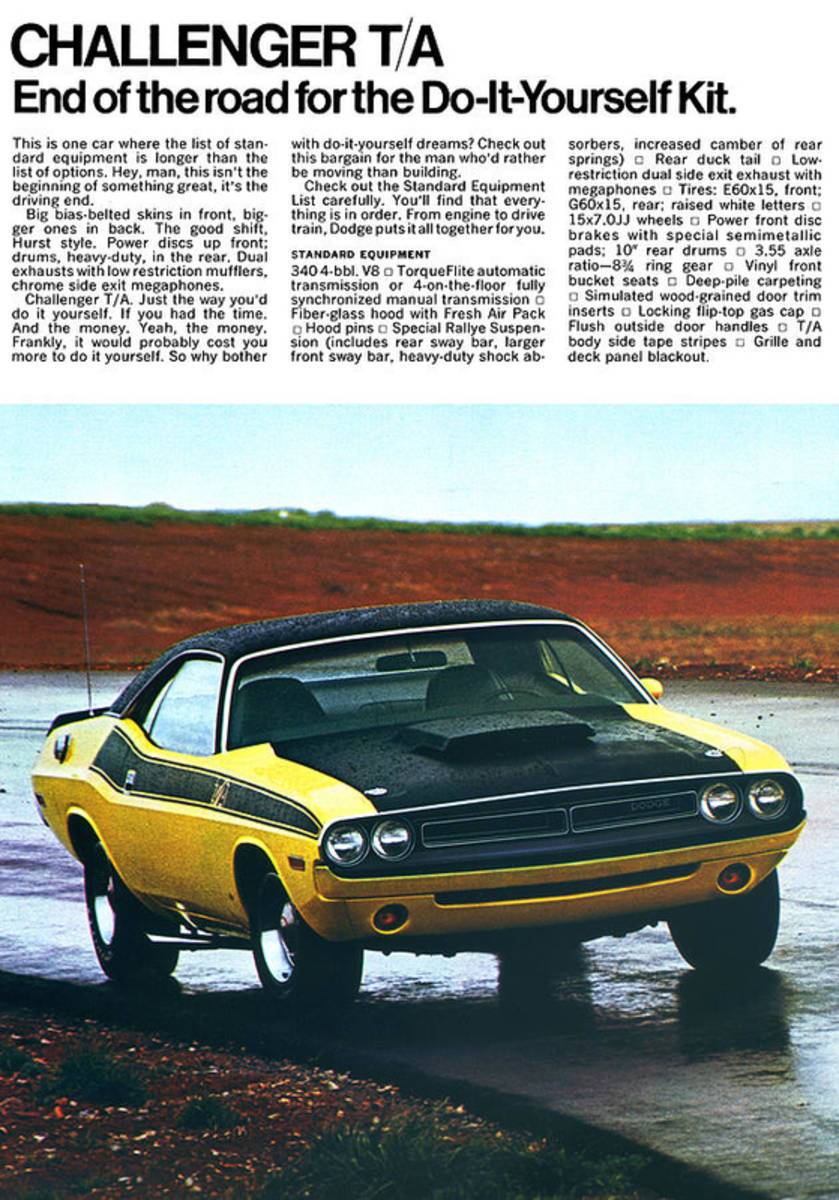 1971 Dodge Challenger T/A - Poster | Canvas Wall Art Print