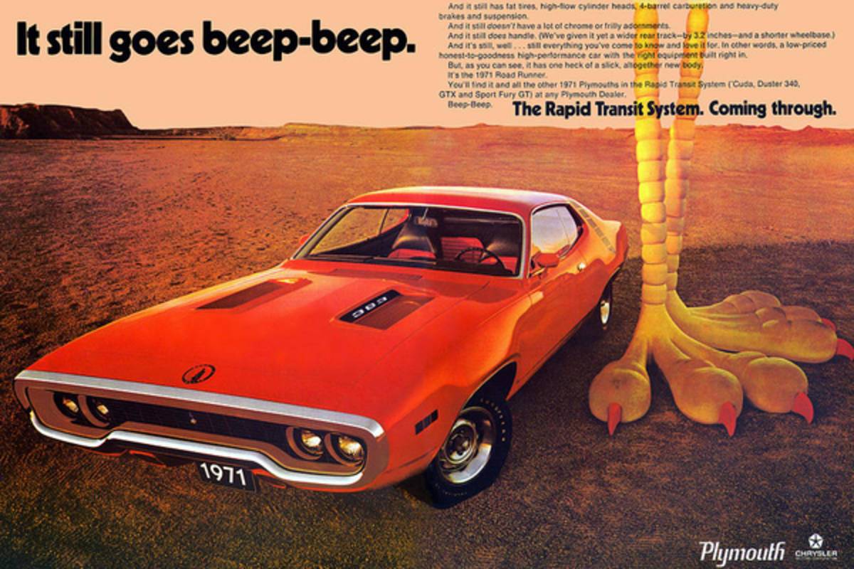 1971 Plymouth Road Runner - Poster | Canvas Wall Art Print