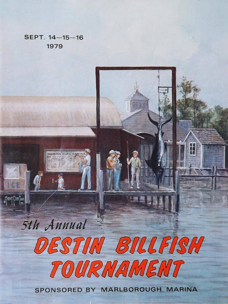 1979 Destin Billfish Tournament - Poster | Canvas Wall Art Print