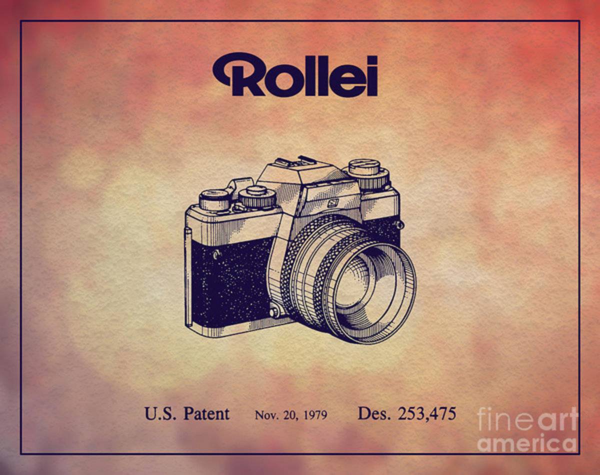 1979 Rollei Camera Patent Art 1 - Poster | Canvas Wall Art Print