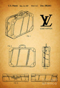 1987 Louis Vuitton Suitcase Patent 1 - Poster | Canvas Wall Art Print