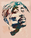 2Pac Tupac Shakur Stylised Pop Art - Rapper - Poster | Canvas Wall Art Print