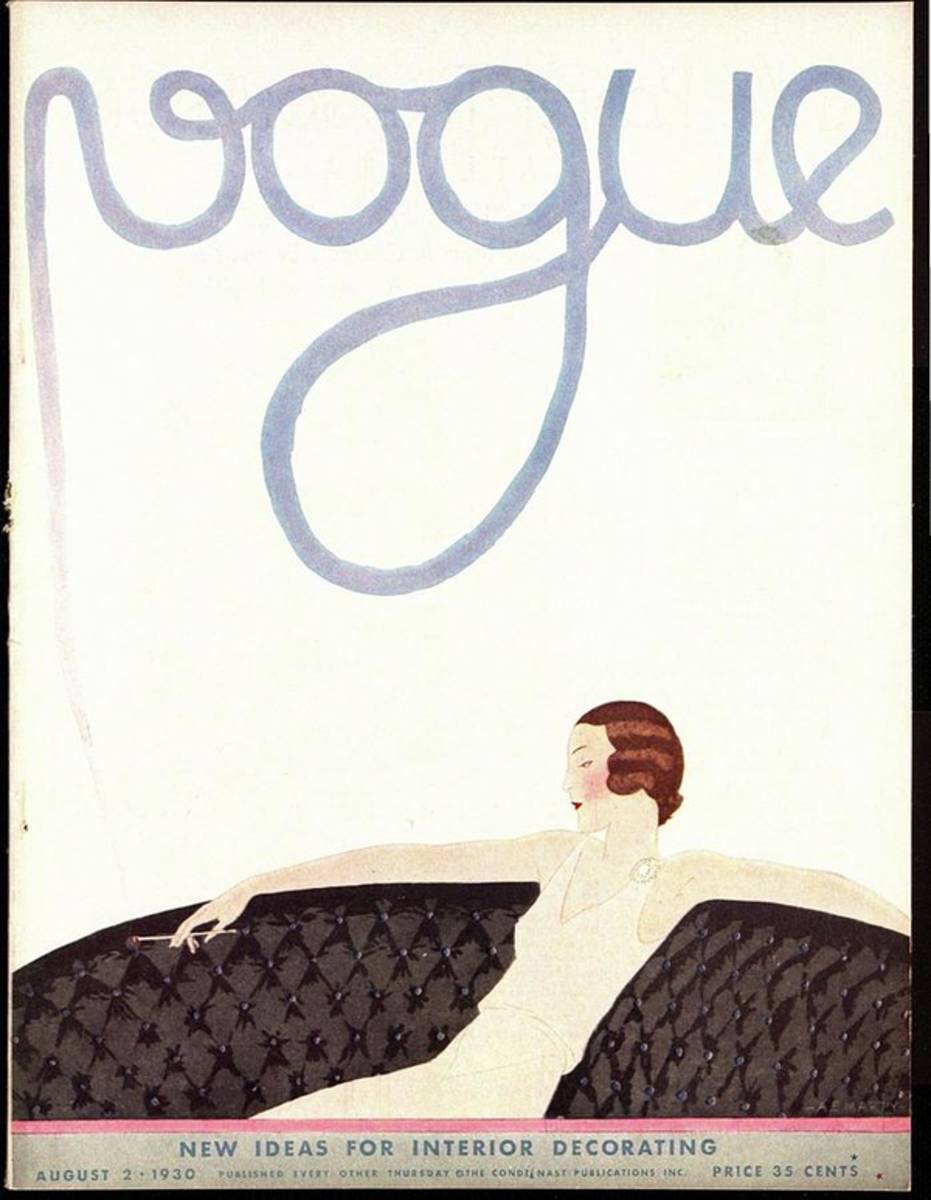 A Vintage Vogue Magazine Cover Of A Woman - Poster | Canvas Wall Art Print