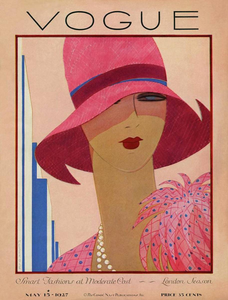 A Vintage Vogue Magazine Cover Of A Woman - Poster | Canvas Wall Art Print