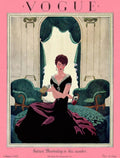 A Vintage Vogue Magazine Cover Of A Woman - Poster | Canvas Wall Art Print