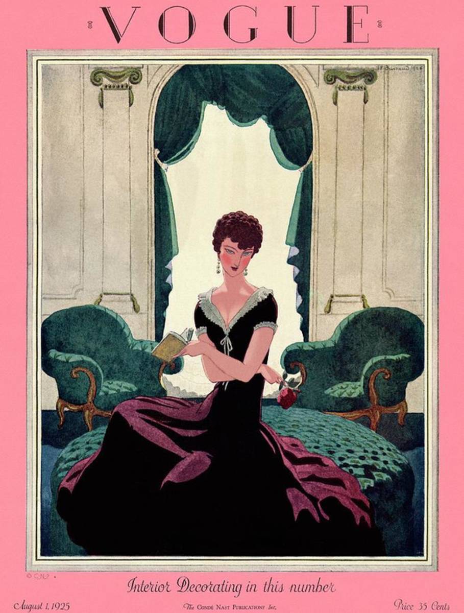 A Vintage Vogue Magazine Cover Of A Woman - Poster | Canvas Wall Art Print