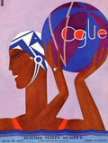 A Vintage Vogue Magazine Cover Of A Woman Playing Water Polo - Poster | Canvas Wall Art Print