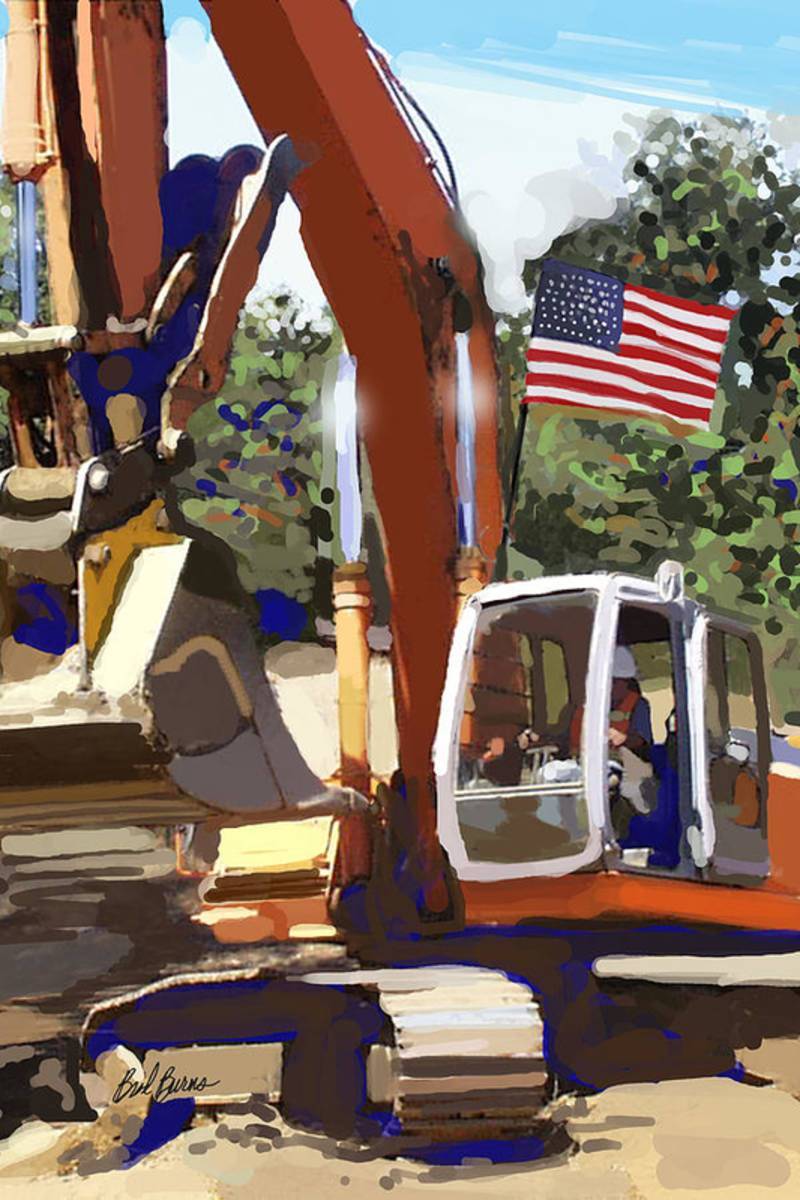 American Tractor - Poster | Canvas Wall Art Print