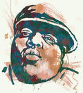 Biggie Smalls Modern Etching Art - Rapper - Poster | Canvas Wall Art Print