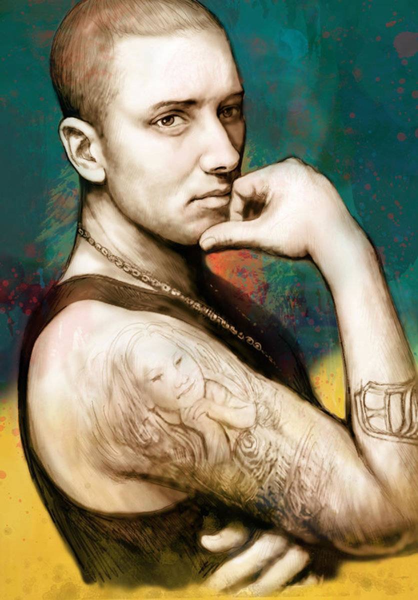 Eminem - Stylised Drawing Art - Rapper - Poster | Canvas Wall Art Print
