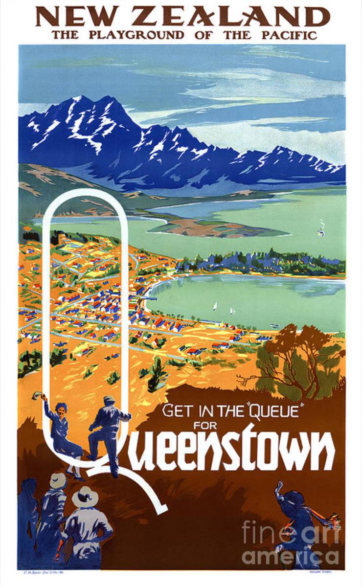 New Zealand Vintage Travel Restored - Poster | Canvas Wall Art Print