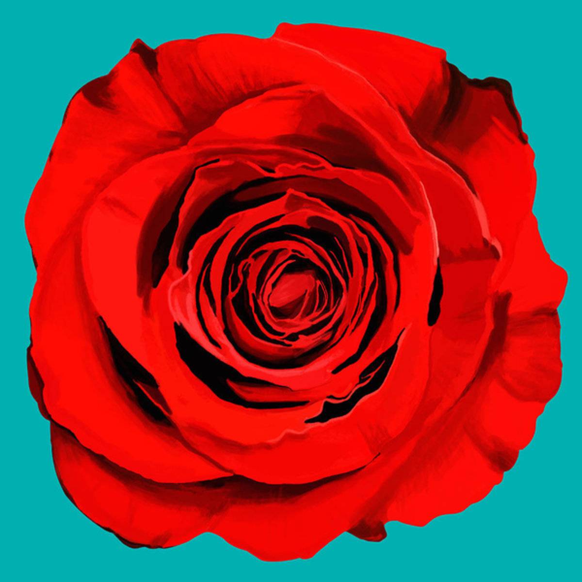 Painting Of Single Rose - Poster | Canvas Wall Art Print