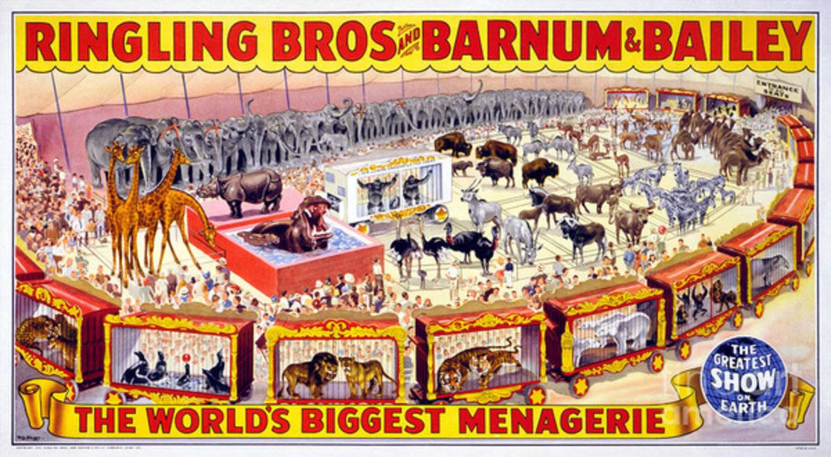 Ringling Brothers And Barnum And Bailey Vintage - Poster | Canvas Wall Art Print