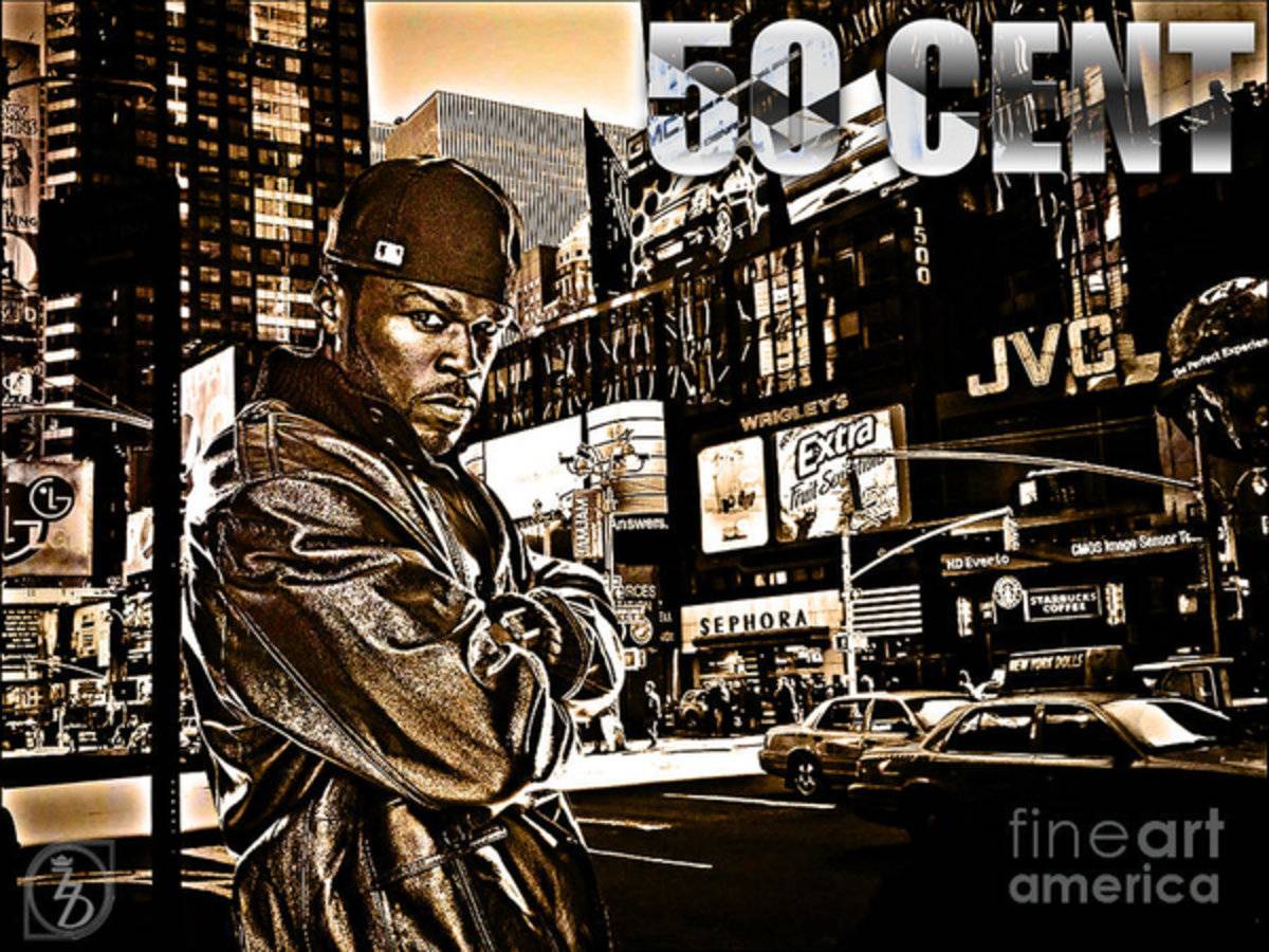 Street Phenomenon 50 Cent - Rapper - Poster | Canvas Wall Art Print