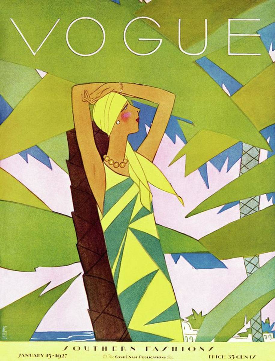 A Vintage Vogue Magazine Cover Of A Woman - Poster | Canvas Wall Art Print