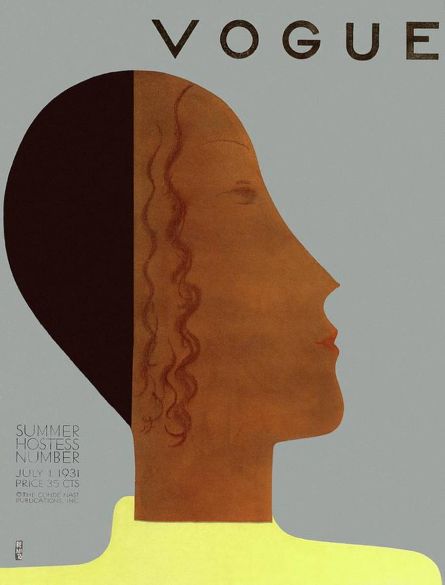A Vintage Vogue Magazine Cover Of A Woman - Poster | Canvas Wall Art Print