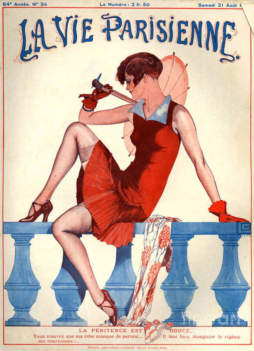 1920S France La Vie Parisienne Magazine - Poster | Canvas Wall Art Print