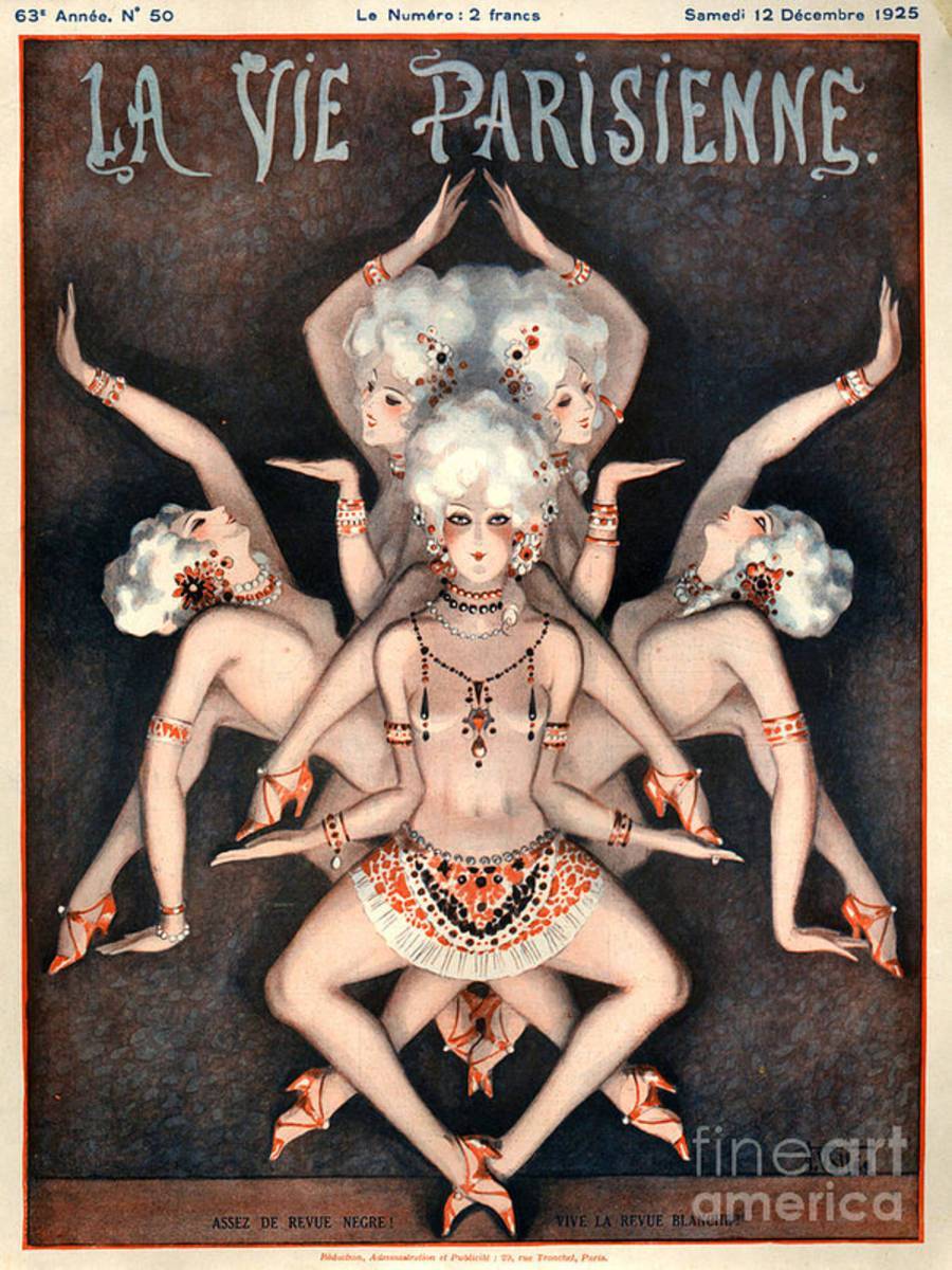 1920S France La Vie Parisienne Magazine - Poster | Canvas Wall Art Print