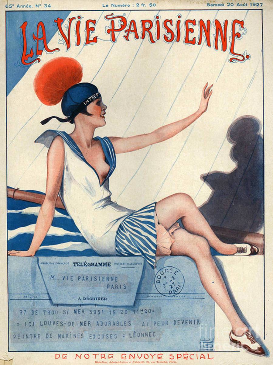 1920S France La Vie Parisienne Magazine - Poster | Canvas Wall Art Print