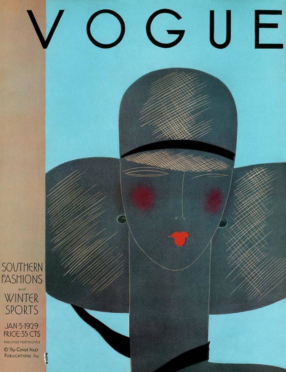 A Vintage Vogue Magazine Cover Of A Woman - Poster | Canvas Wall Art Print