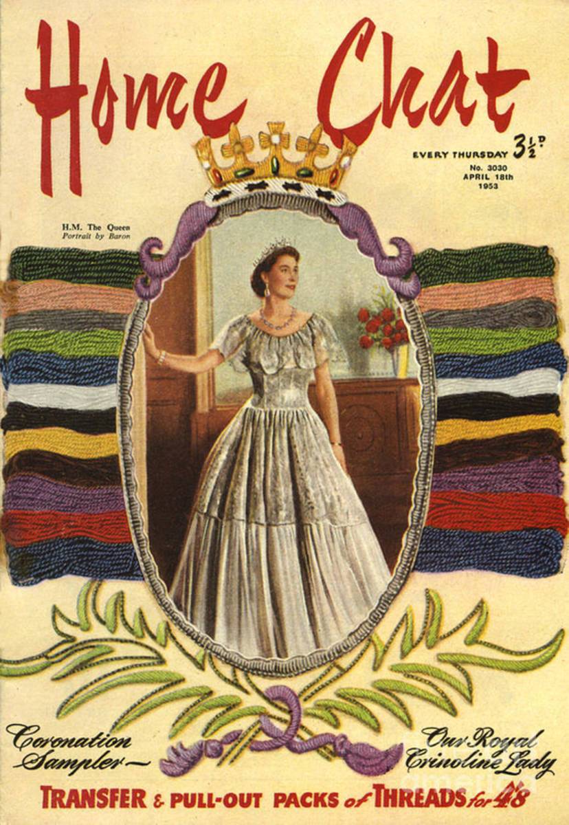 1950S Uk Home Chat Magazine Cover - Poster | Canvas Wall Art Print