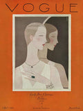 A Vintage Vogue Magazine Cover Of A Woman - Poster | Canvas Wall Art Print