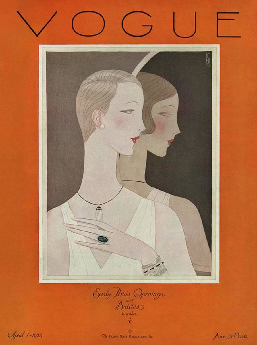 A Vintage Vogue Magazine Cover Of A Woman - Poster | Canvas Wall Art Print