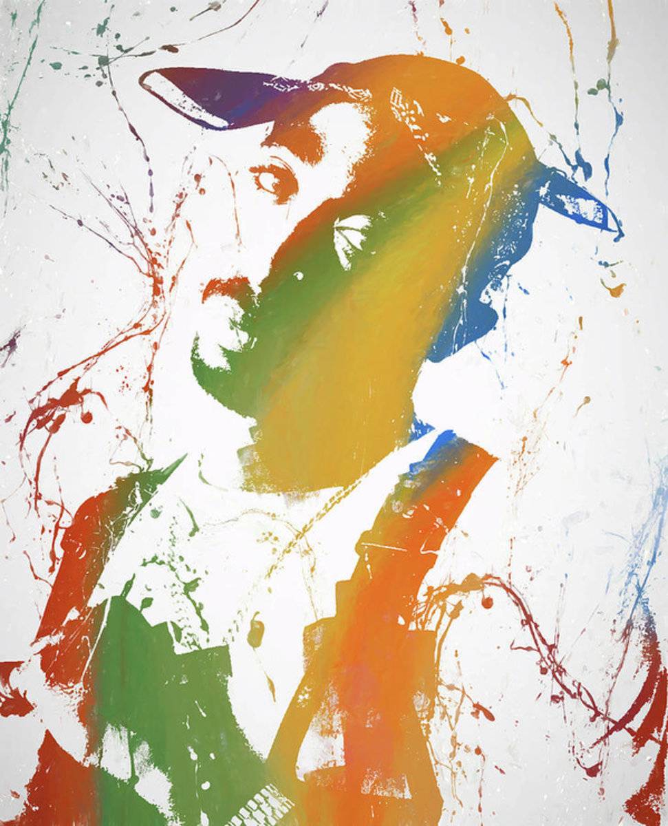 2Pac Paint Splatter - Rapper - Poster | Canvas Wall Art Print