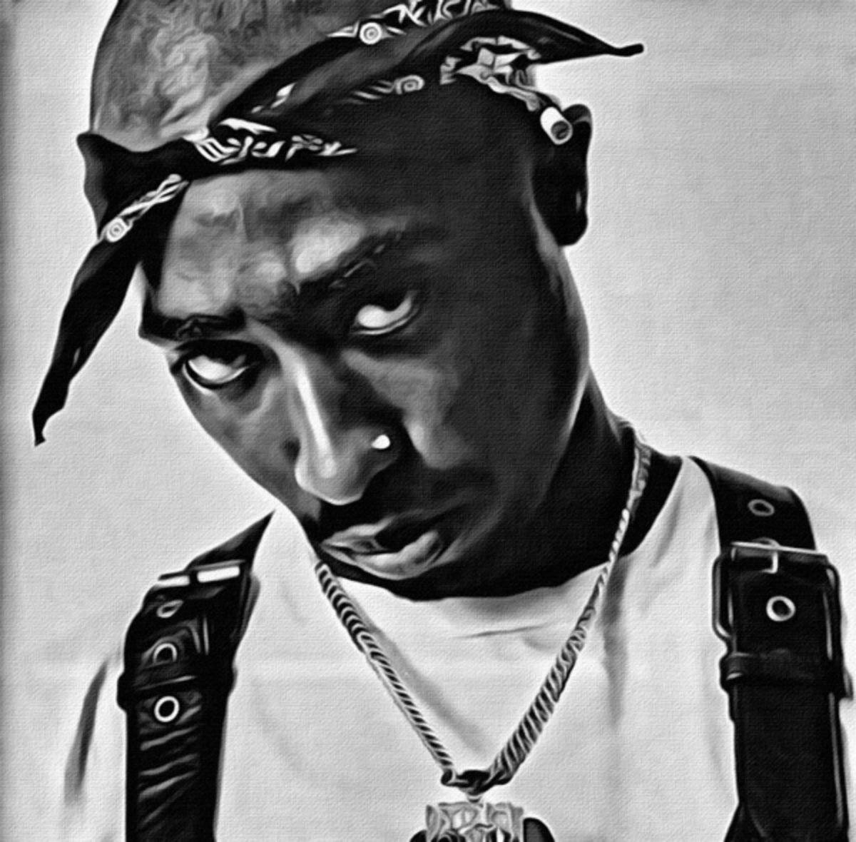 2Pac Portrait - Rapper - Poster | Canvas Wall Art Print