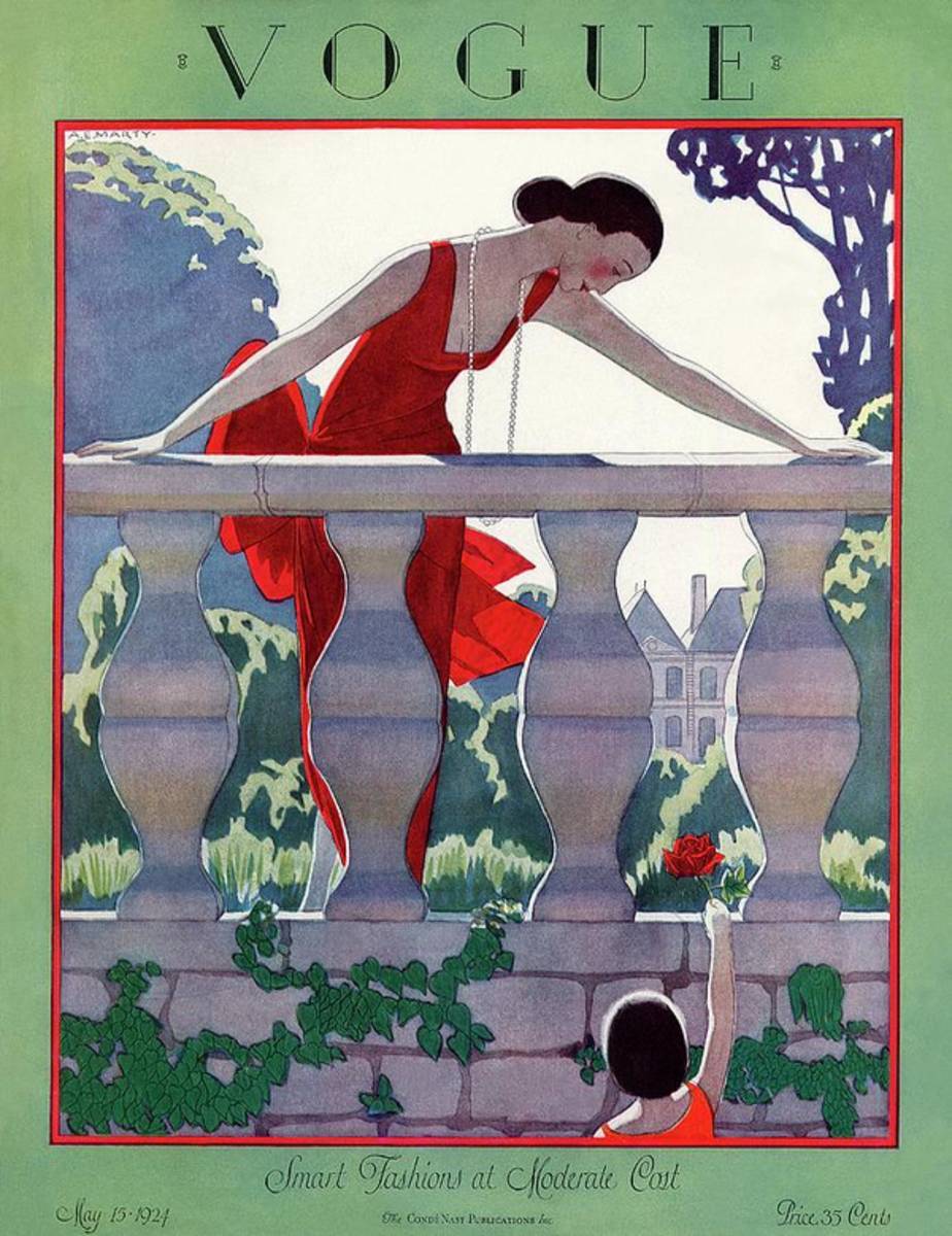 A Vintage Vogue Magazine Cover Of A Woman - Poster | Canvas Wall Art Print