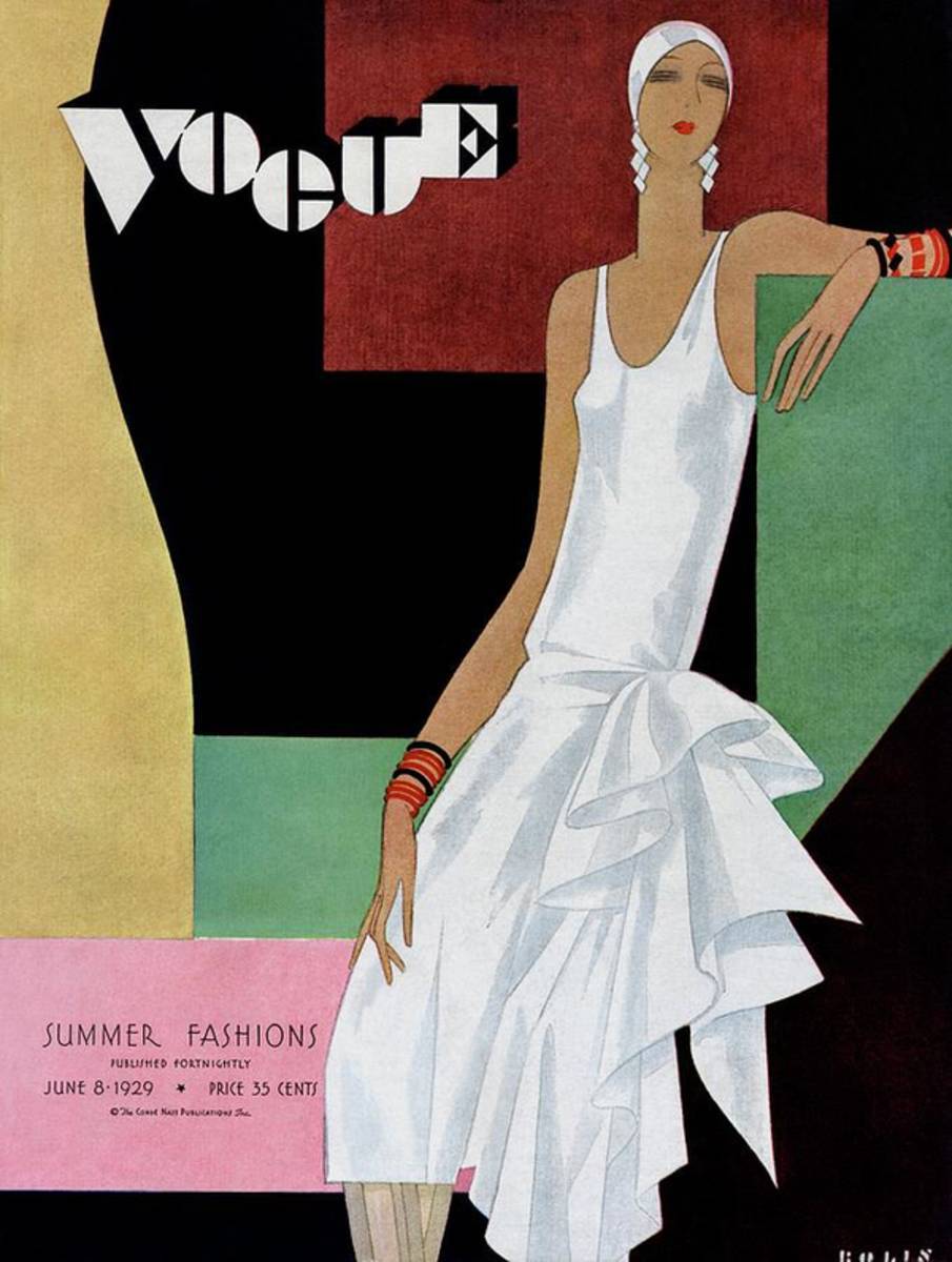 A Vintage Vogue Magazine Cover Of A Woman - Poster | Canvas Wall Art Print