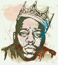 Biggie Smalls Modern Art Drawing - Rapper - Poster | Canvas Wall Art Print
