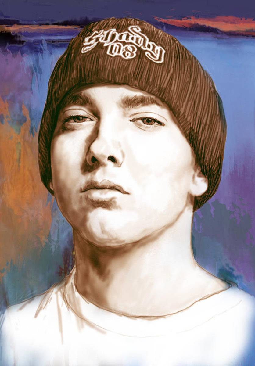 Eminem - Stylised Drawing Art - Rapper - Poster | Canvas Wall Art Print