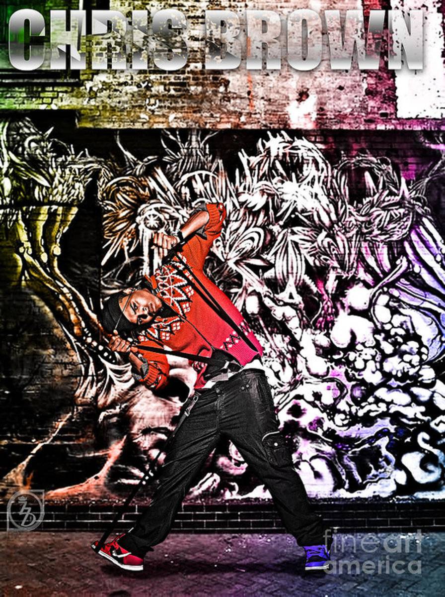 Street Phenomenon Chris Brown - Rapper - Poster | Canvas Wall Art Print