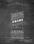 Vintage Musical Game Apparatus Patent Year 1875 - Rapper - Poster | Canvas Wall Art Print