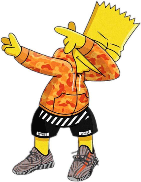 Bart Simpson Off-White Hypebeast - Poster | Canvas Wall Art Print