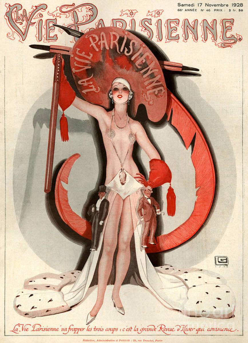 1920S France La Vie Parisienne Magazine - Poster | Canvas Wall Art Print