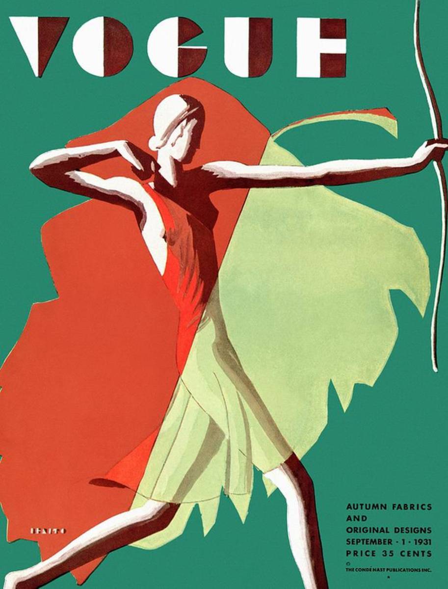 A Vintage Vogue Magazine Cover Of A Woman - Poster | Canvas Wall Art Print