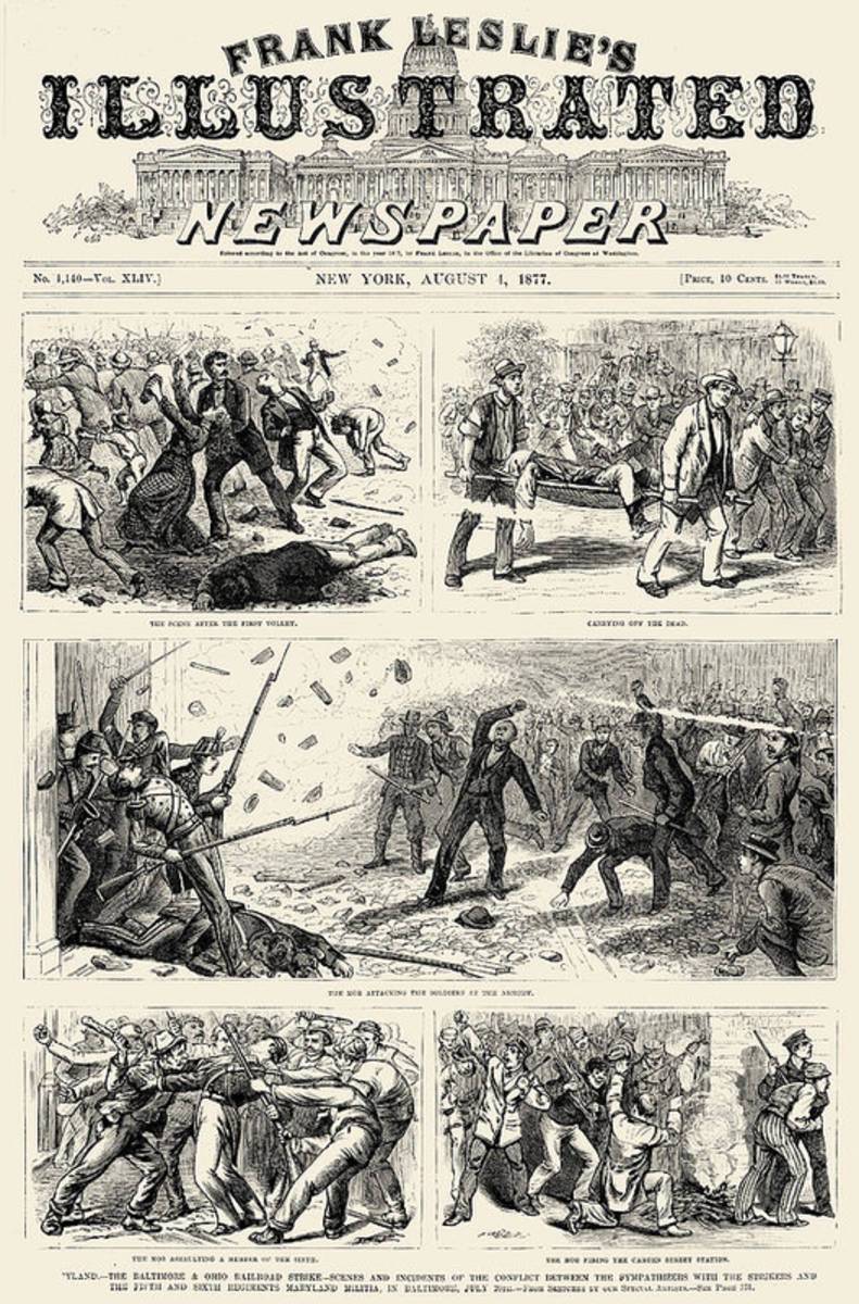 Great Railroad Strike, 1877 - Poster | Canvas Wall Art Print
