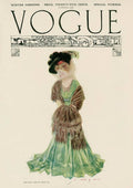 A Vintage Vogue Magazine Cover Of A Woman - Poster | Canvas Wall Art Print