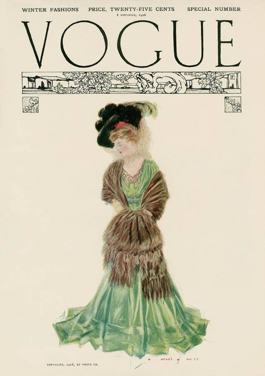 A Vintage Vogue Magazine Cover Of A Woman - Poster | Canvas Wall Art Print