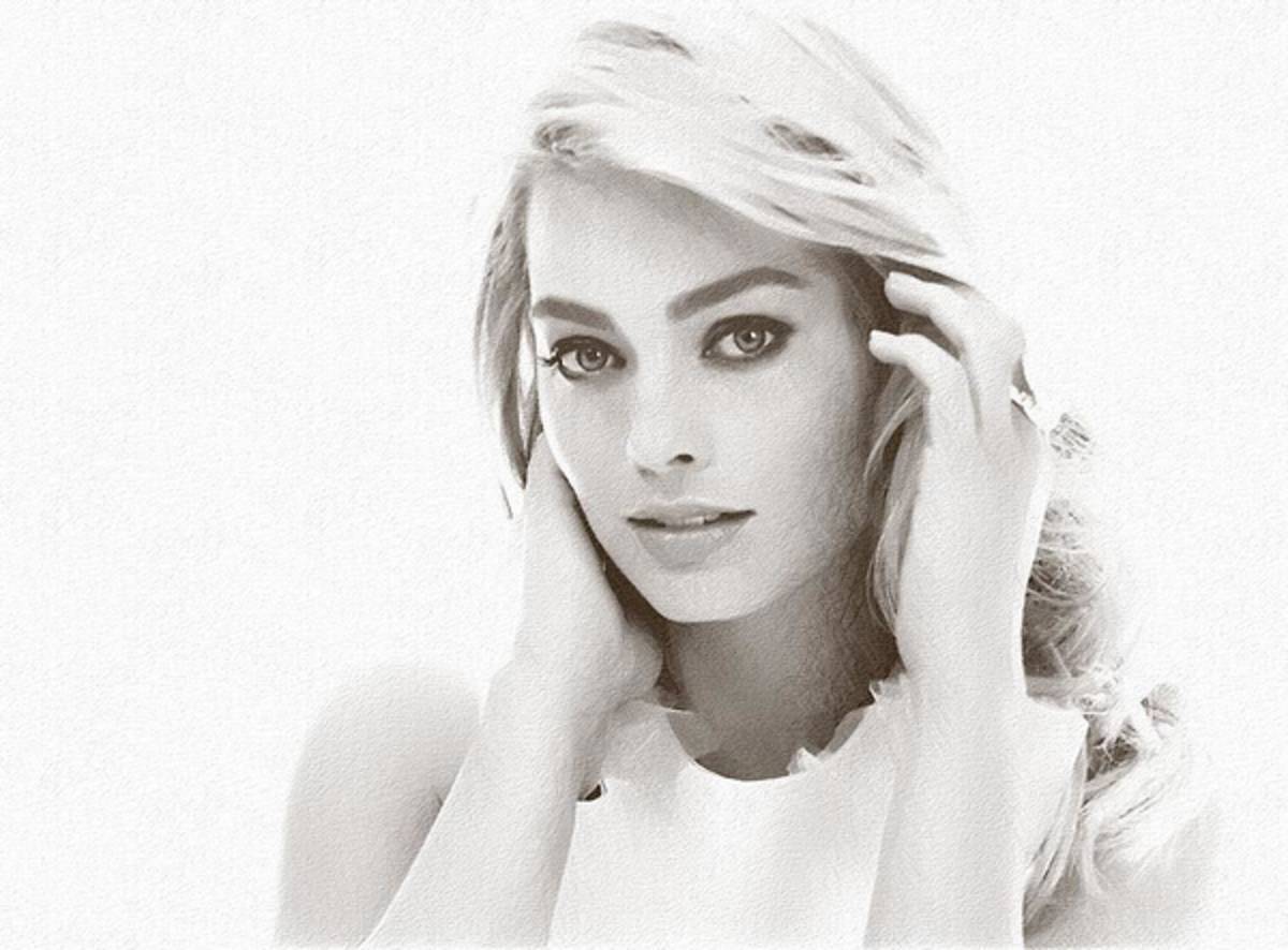 Actress Margot Robbie - Poster | Canvas Wall Art Print