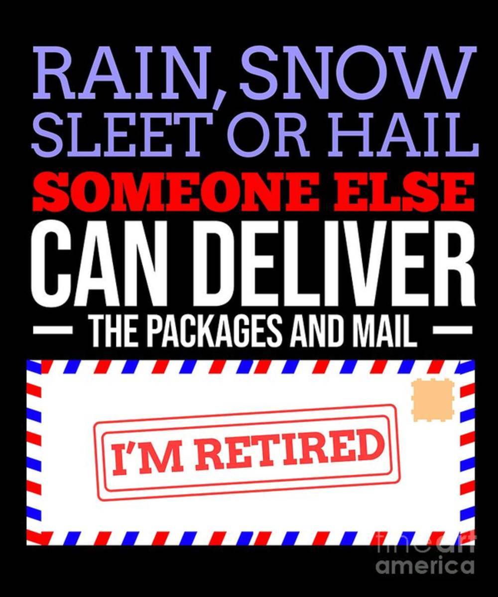 Retirement Post Office Retired Postal Worker Gift - Poster | Canvas Wall Art Print