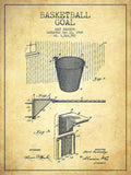 Vintage Basketball Goal Patent From 1925 - Poster | Canvas Wall Art Print
